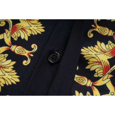 Рубашка Versace Cupids With Brand Patterns "Brown/black" фото № 3