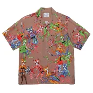 Рубашка Wacko Maria X Neckface Hellish Games "Brown"