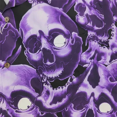 Рубашка Wacko Maria Skulls "Violet" фото № 5 Рубашка Wacko Maria Skulls "Violet" фото № 5
