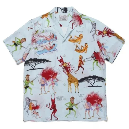 Рубашка Wacko Maria Chaos "Blue"