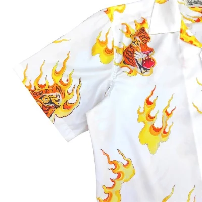 Рубашка Wacko Maria Fire Tiger "White" фото № 8