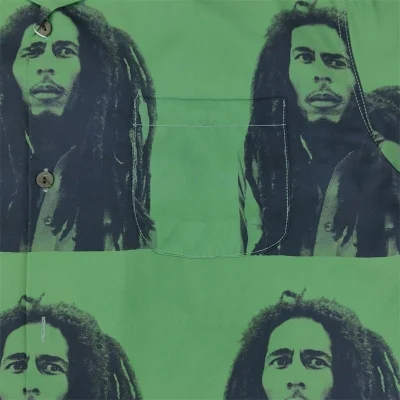 Рубашка Wacko Maria With Musician Print "Green" фото № 2