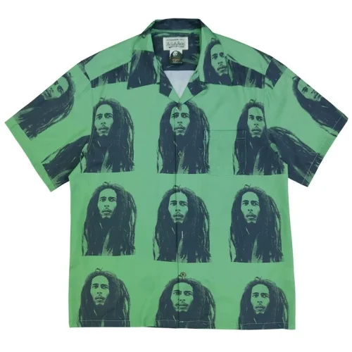 Рубашка Wacko Maria With Musician Print "Green"