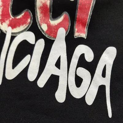 Шорты Balenciaga X Gucci Graffiti Logo "Black" фото № 7