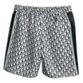 Шорты Christian Dior Black Logos Print Blue Logo On Sides "Gray"