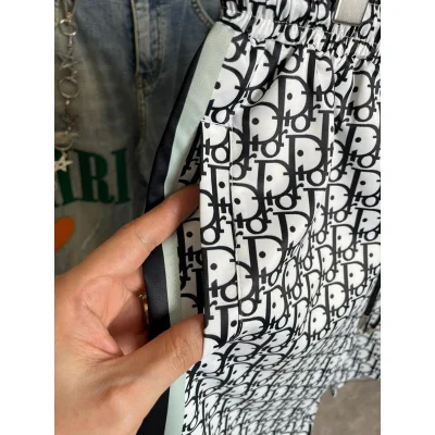 Шорты Christian Dior Black Logos Print Blue Logo On Sides "Gray" фото № 4