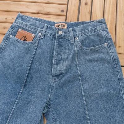 Шорты Denim Genes Embroidered Stars On Back Pockets "Blue" фото № 3