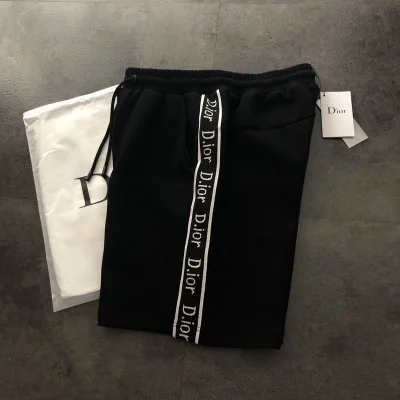 Шорты Dior With A Text Strip "Black" фото № 7