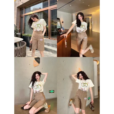 Шорты Gucci x Adidas Logo "Honey" фото № 8