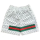 Шорты GUCCI Logos Swim Shorts "White/Green/Red"