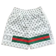 Шорты GUCCI Logos Swim Shorts "White/Green/Red"