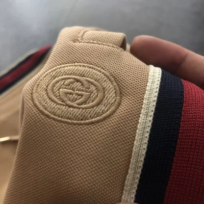 Шорты Gucci Green Stripe And Small Logo "Brown" фото № 3