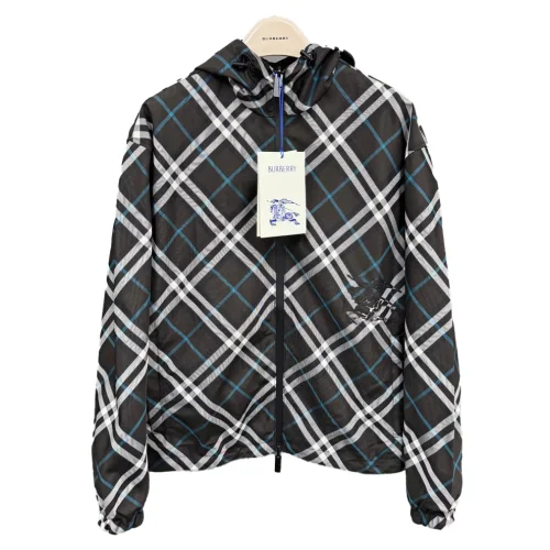 Куртка Burberry Allsides White Lines Print Black Squares "Black"