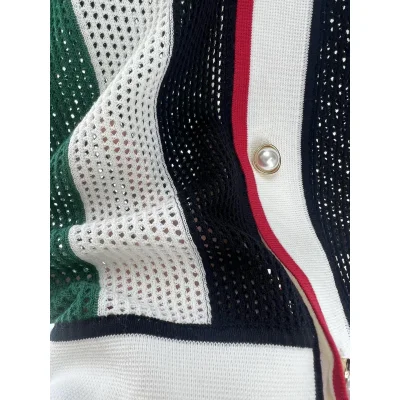 Рубашка Casablanca Red Romb White Outline "Green" фото № 6