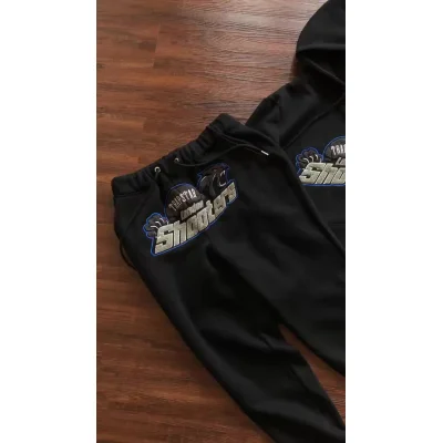 Штаны Trapstar Logo And Panther Outlined By Line "Black" фото № 5