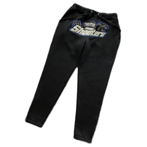 Штаны Trapstar Logo And Panther Outlined By Line "Black"