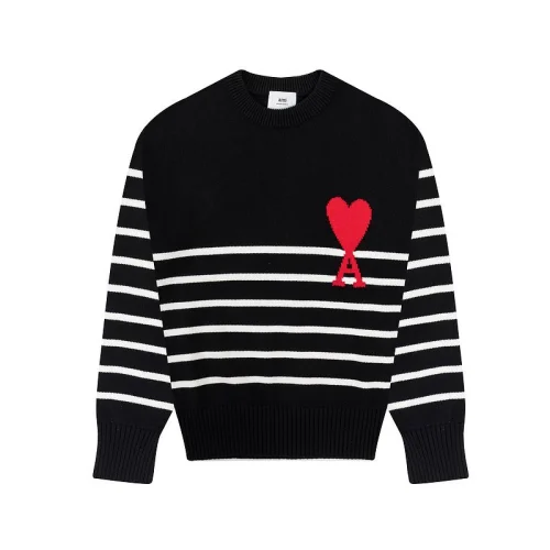 Свитер Amiri With Red Logo Striped "Black"