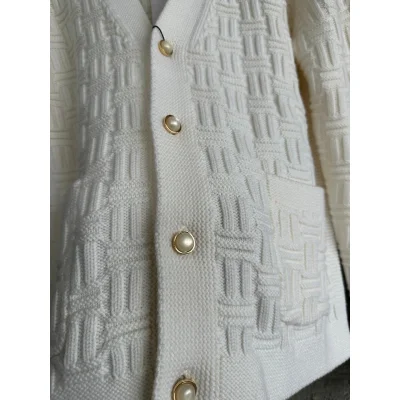 Кардиган Casablanca Pearles Red Romb "White" фото № 6