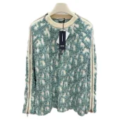 Свитер Christian Dior Zips On Sleeves Print Logos "Blue"