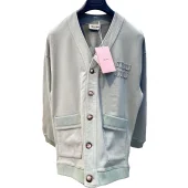 Кардиган Miu Miu Frontside Left Logotype Miu Miu "Gray"