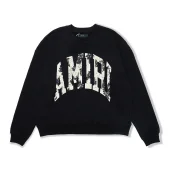 Свитшот Amiri With Round Neck And Brand Logo "Black"