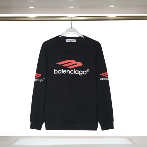 Свитшот Balenciaga Logo On The Chest And Sleeves "Black"