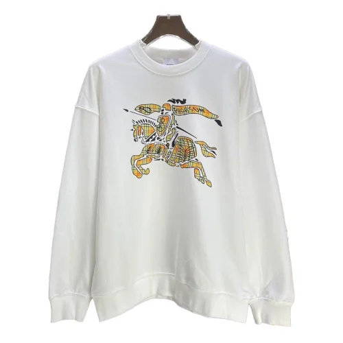 Свитшот Burberry Frontside Checked Print Warrior On The Horse "White"