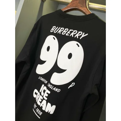 Свитшот Burberry Logo 99 London England Ice Cream Est 1856 "Black" фото № 7