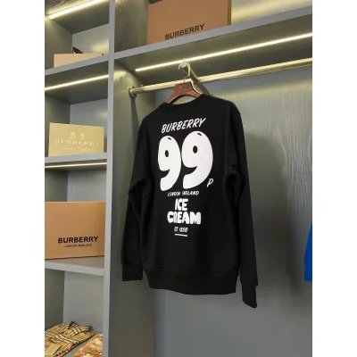 Свитшот Burberry Logo 99 London England Ice Cream Est 1856 "Black" фото № 2
