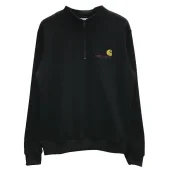 Свитшот Carhartt With A Small Logo - On The Zipper "Black"