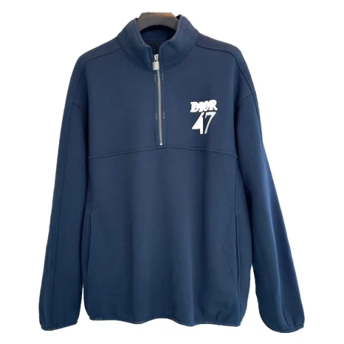 Свитшот Christian Dior Frontside White Logo Dior 47 "Blue"