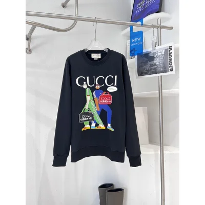 Свитшот Gucci X Adidas People With Brand Bags "Black" фото № 3