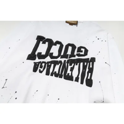 Свитшот Gucci X Balenciaga Inverted Logos "White" фото № 5