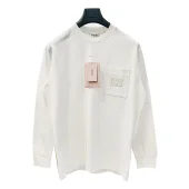 Свитшот Miu Miu Frontside Logo Clear Logotype On The Pocket "White"