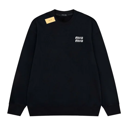 Свитшот Miu Miu Frontside Contrast Logotype Miu Miu "Black"