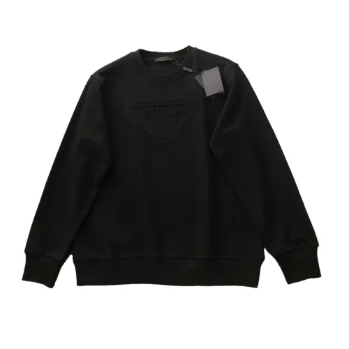 Свитшот Prada With Logo And Emblem "Black"