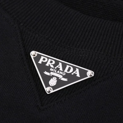 Свитшот Prada With Brand Emblem In The Center "Black" фото № 7