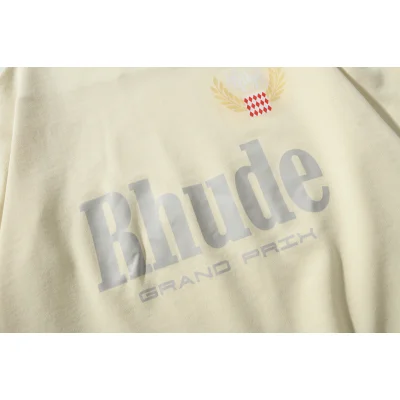 Свитшот Rhude With Logo And Laurel Coat Of Arms "Beige" фото № 5