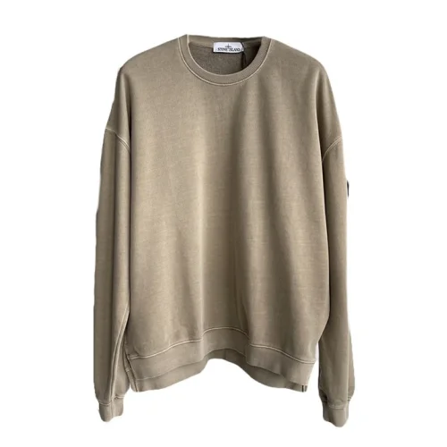 Свитшот Stone Island With A Black Stripe-Logo "Beige/Gray"