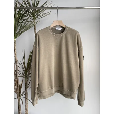 Свитшот Stone Island With A Black Stripe-Logo "Beige/Gray" фото № 5