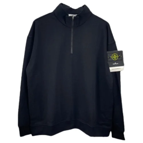 Свитшот Stone Island With Patch With Large Text - ZIP "Black"