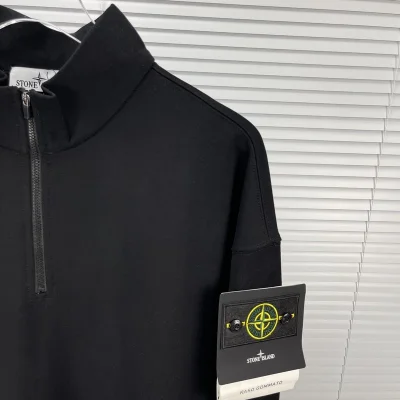 Свитшот Stone Island With Patch With Large Text - ZIP "Black" фото № 4