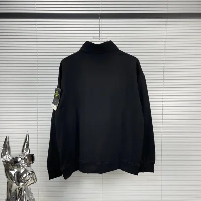 Свитшот Stone Island With Patch With Large Text - ZIP "Black" фото № 5