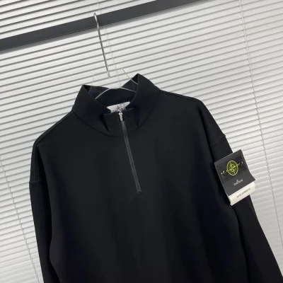 Свитшот Stone Island With Patch With Large Text - ZIP "Black" фото № 6