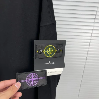 Свитшот Stone Island With Patch With Large Text - ZIP "Black" фото № 8