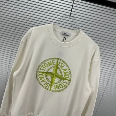 Свитшот Stone Island With An Embroidered Large Logo "White" фото № 4