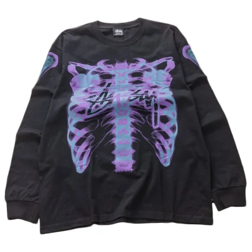 Свитшот Stussy Skeleton Print "Black"