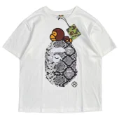 Футболка A Bathing Ape Sleeping Monkey "White"
