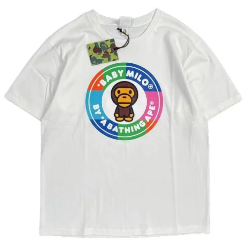 Футболка A Bathing Ape X Baby Milo With Bright Print "White"