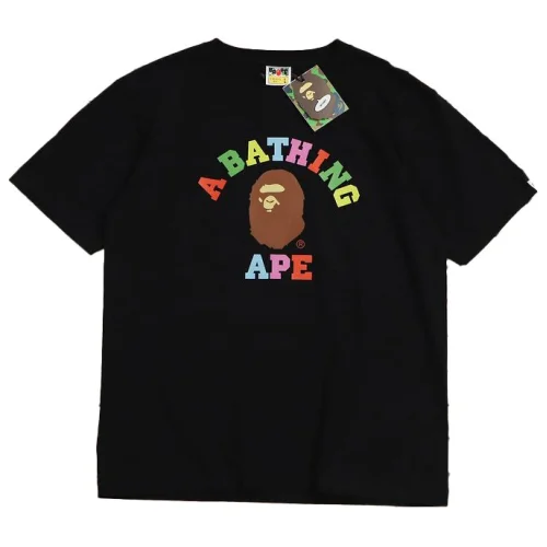 Футболка A Bathing Ape With Branded Image - With Text Logo "Black"